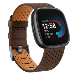 Leather Fitbit Band for Versa 3/4 and Sense 1/2 - 7 Color Options -