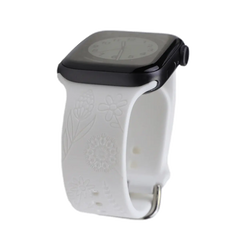 Boho Engraved Silicone Strap for Apple Watch Band 38mm to 49mm - 28 Colors -