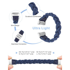 Braided Nylon Watch Strap for Fitbit Charge 5 & 6 - 6 Color Options -
