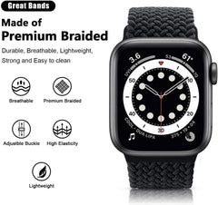 Braided Nylon Fabric Apple Watch Bands - 43 color options 38mm - 49mm -