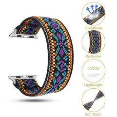 Elastic Nylon Fabric Apple Watch Bands - 13 color options 38mm - 49mm -
