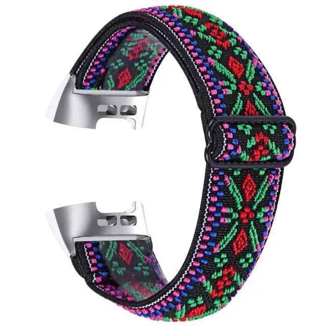 Elastic Nylon Fitbit Band For Charge 3 & 4 - twelve – Axios Bands