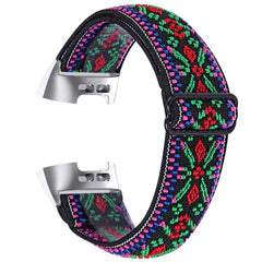 Elastic Nylon Fitbit Band For Charge 3 & 4 - twelve color options -