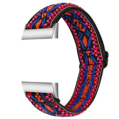 Elastic Nylon Fitbit Band For Charge 3 & 4 - twelve color options -