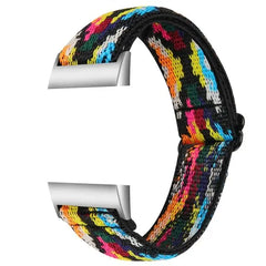 Elastic Nylon Fitbit Band For Charge 3 & 4 - twelve color options -