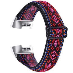 Elastic Nylon Fitbit Band For Charge 3 & 4 - twelve color options -