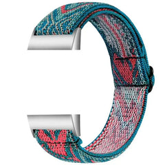 Elastic Nylon Fitbit Band For Charge 3 & 4 - twelve color options -