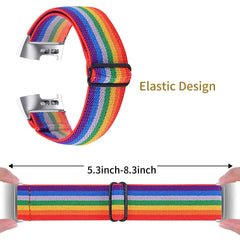 Elastic Nylon Fitbit Band For Charge 3 & 4 - twelve color options -