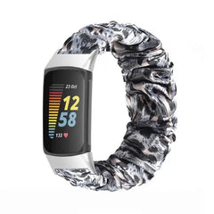 Elastic Scrunchie Fitbit Band For Charge 5 & 6 - 80 color options -