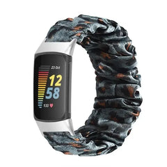 Elastic Scrunchie Fitbit Band For Charge 5 & 6 - 80 color options -
