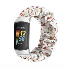 Elastic Scrunchie Fitbit Band For Charge 5 & 6 - 80 color options -