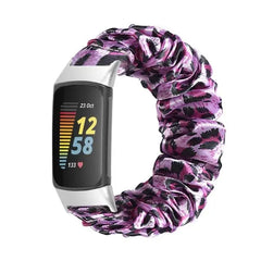 Elastic Scrunchie Fitbit Band For Charge 5 & 6 - 80 color options -