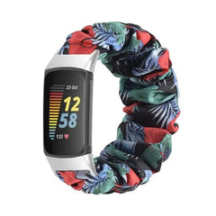 Elastic Scrunchie Fitbit Band For Charge 5 & 6 - 80 color options -