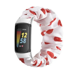 Elastic Scrunchie Fitbit Band For Charge 5 & 6 - 80 color options -