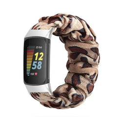 Elastic Scrunchie Fitbit Band For Charge 5 & 6 - 80 color options -