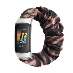 Elastic Scrunchie Fitbit Band For Charge 5 & 6 - 80 color options -
