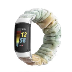 Elastic Scrunchie Fitbit Band For Charge 5 & 6 - 80 color options -