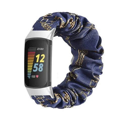 Elastic Scrunchie Fitbit Band For Charge 5 & 6 - 80 color options -