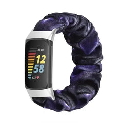 Elastic Scrunchie Fitbit Band For Charge 5 & 6 - 80 color options -