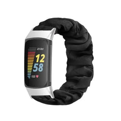 Elastic Scrunchie Fitbit Band For Charge 5 & 6 - 80 color options -