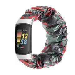 Elastic Scrunchie Fitbit Band For Charge 5 & 6 - 80 color options -