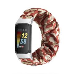 Elastic Scrunchie Fitbit Band For Charge 5 & 6 - 80 color options -