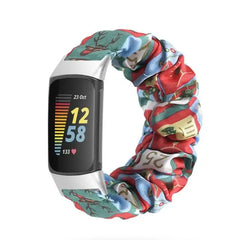 Elastic Scrunchie Fitbit Band For Charge 5 & 6 - 80 color options -