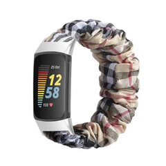 Elastic Scrunchie Fitbit Band For Charge 5 & 6 - 80 color options -