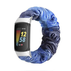 Elastic Scrunchie Fitbit Band For Charge 5 & 6 - 80 color options -
