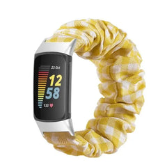 Elastic Scrunchie Fitbit Band For Charge 5 & 6 - 80 color options -