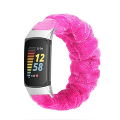 Elastic Scrunchie Fitbit Band For Charge 5 & 6 - 80 color options -