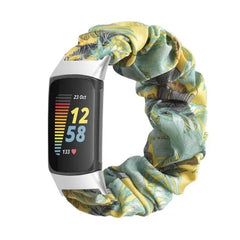 Elastic Scrunchie Fitbit Band For Charge 5 & 6 - 80 color options -