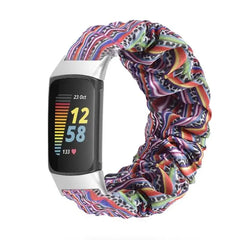 Elastic Scrunchie Fitbit Band For Charge 5 & 6 - 80 color options -