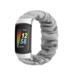 Elastic Scrunchie Fitbit Band For Charge 5 & 6 - 80 color options -