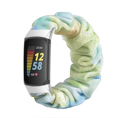 Elastic Scrunchie Fitbit Band For Charge 5 & 6 - 80 color options -