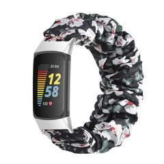 Elastic Scrunchie Fitbit Band For Charge 5 & 6 - 80 color options -