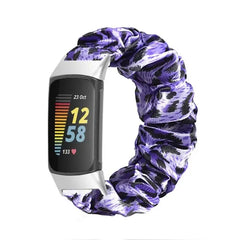 Elastic Scrunchie Fitbit Band For Charge 5 & 6 - 80 color options -