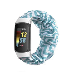 Elastic Scrunchie Fitbit Band For Charge 5 & 6 - 80 color options -