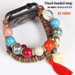Fashion Beads Jewelry Bracelet Strap for Apple Watch Band - 36 Colors -