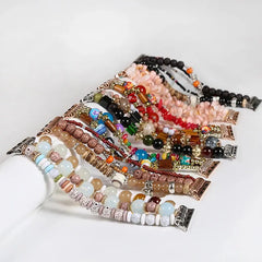 Fashion Beads Jewelry Bracelet Strap for Apple Watch Band - 36 Colors -