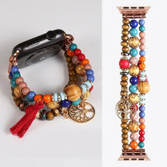 Fashion Beads Jewelry Bracelet Strap for Apple Watch Band - 36 Colors -