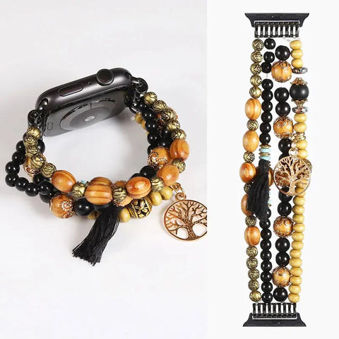 Fashion Beads Jewelry Bracelet Strap for Apple Watch Band - 36 Colors -