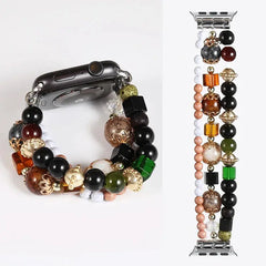 Fashion Beads Jewelry Bracelet Strap for Apple Watch Band - 36 Colors -
