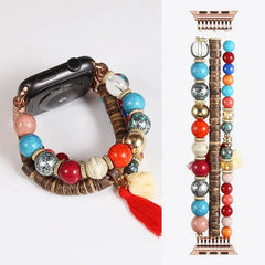Fashion Beads Jewelry Bracelet Strap for Apple Watch Band - 36 Colors -