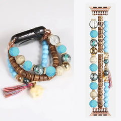 Fashion Beads Jewelry Bracelet Strap for Apple Watch Band - 36 Colors -