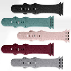 Flower Silicone Apple Watch Bands - 24 color options 38mm - 49mm -