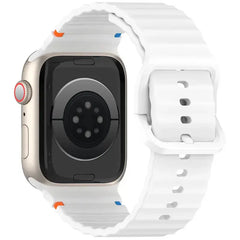 Glass Case + Silicone Sport Strap for Apple Watch Band 38mm to 46mm - 12 Colors -