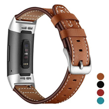 Load image into Gallery viewer, Leather Fitbit Band For Charge 3 &amp; 4 - 4 color options Axios Bands
