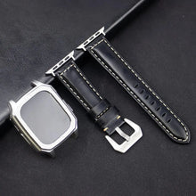 Load image into Gallery viewer, Leather Strap with Case & Screen Protector for Apple Watch Band - 14 colors Axios Bands