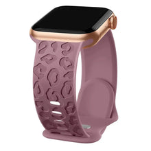 Load image into Gallery viewer, Leopard Engraved Silicone Apple Watch Bands - 15 color options 38mm - 49mm Axios Bands